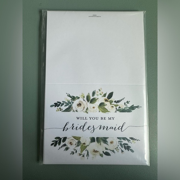 Greenery Floral Will You be My Bridesmaid Card, Bridesmaid Proposal Card - Picture 2 of 3
